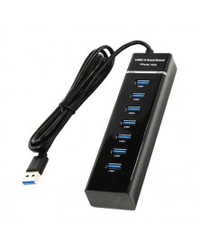 USB-концентратор Perfeo (PF-H043 Black) 1 порт USB 3.0 + 6 портов USB 2.0 (..