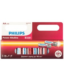 Батарейка PHILIPS            LR6 AA  Alkaline  ( 12BL) Power 1.5V P12W-51 (..