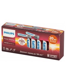 Батарейка PHILIPS            LR6 AA  Alkaline  ( 20 BOX) Power 1.5V P20BX-5..
