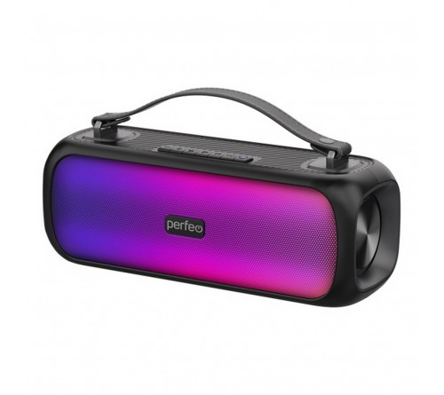 Миниспикер Perfeo L.E.D.                           Bluetooth FM,MP3 USB,microSD,AUX Black   14W,4400mAh 12 Часов (PF_D0053)