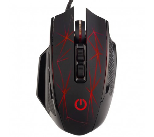 Мышь Perfeo  Object                        (USB, 6400dpi,Optical) Black Игровая Подсветка Коробка (PF_B4890)