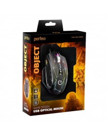 Мышь Perfeo  Object                        (USB, 6400dpi,Optical) Black Игр..