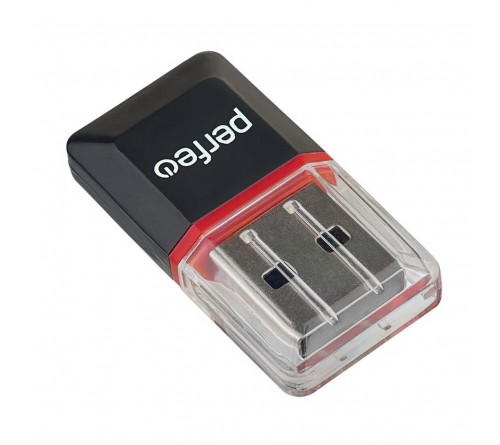 USB-картридер  Perfeo (PF-VI-R008 Black)   MicroSD Black (PF_5055)