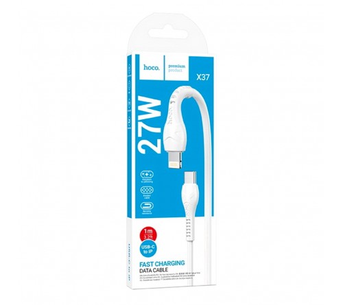 Кабель  Type C - 8-pin Hoco X  37 1.0 m,3.0A, White, коробочка PD 27W