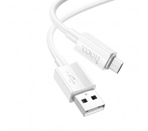 Кабель  USB - MicroUSB Hoco X107 1.0 m,2.4A, White,коробочка Пластик