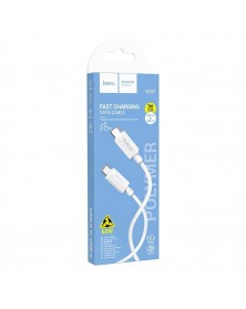 Кабель  Type-C - Type-C Hoco X107 1.0 m, 3.0A, White, коробочка Пластик PD 60W