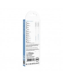 Кабель  Type-C - Type-C Hoco X107 1.0 m, 3.0A, White, коробочка Пластик PD 60W