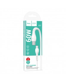 Кабель  Type-C - Type-C Hoco X  37 1.0 m, 3.0A, White, коробочка Силикон PD 60W