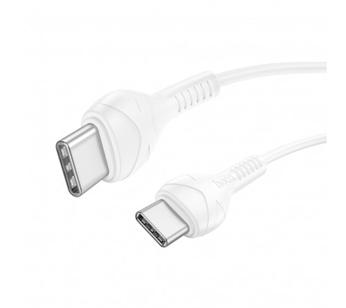 Кабель  Type-C - Type-C Hoco X 37 1.0 m,3.0A, White, коробочка Силикон PD 60W
