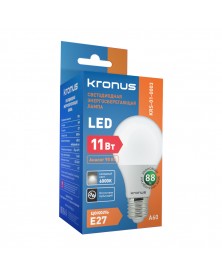 Лампа светодиодная KRONUS (LED) A60-  11W-6000K E27 Холодный Дневной свет (..