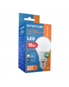 Лампа светодиодная KRONUS (LED) A60-  15W-4000K E27 Белый свет (KRS-01-0008..