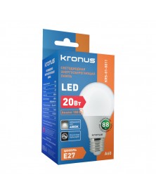 Лампа светодиодная KRONUS (LED) A60-  20W-4000K E27 Белый свет (KRS-01-0011..