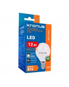 Лампа светодиодная KRONUS (LED) G45-  12W-4000K E14 Днвной свет (KRS-01-004..