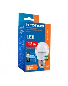 Лампа светодиодная KRONUS (LED) G45-  12W-4000K E27 Днвной свет (KRS-01-003..