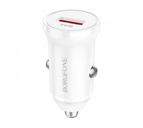 Автомобильное Зарядное Устройство 12V- USB 1*USB выход   Borofone BZ  18    3.6A,White QC 3.0 Fast Charger