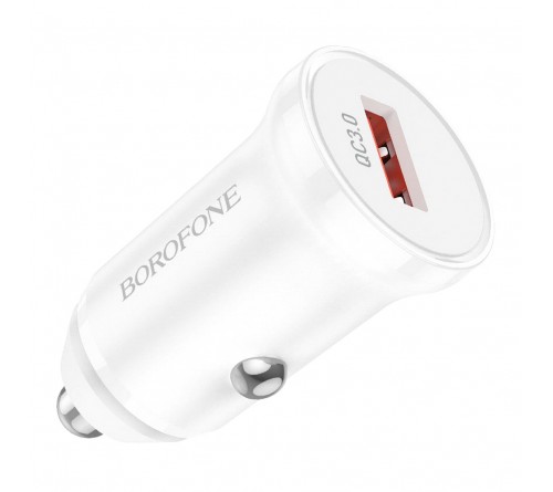 Автомобильное Зарядное Устройство 12V- USB 1*USB выход   Borofone BZ  18    3.6A,White QC 3.0 Fast Charger