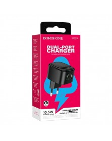Сетевое Зарядное Устройство 220V- 2*USB выхода  Borofone BAS  21A  2.1A Bla..