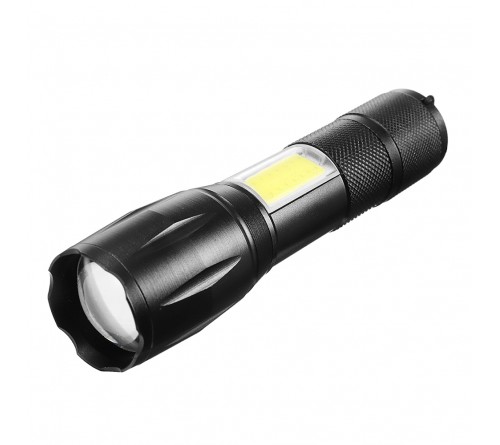 Фонарь Perfeo PF_E1465 Kissin Ручной светодиодный, 4 режима, Zoom, 70LM, 10W + 3W COB, встроенный аккумулятор 600 mAh, зарядка MicroUSB