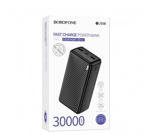Внешний Аккумулятор Power Bank Borofone BJ  55B                          30000 mAh 1*USB 2.0A Black