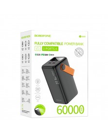 Внешний Аккумулятор Power Bank Borofone BJ  66B                          60000 mAh 1*USB 2.0A Black Type-C