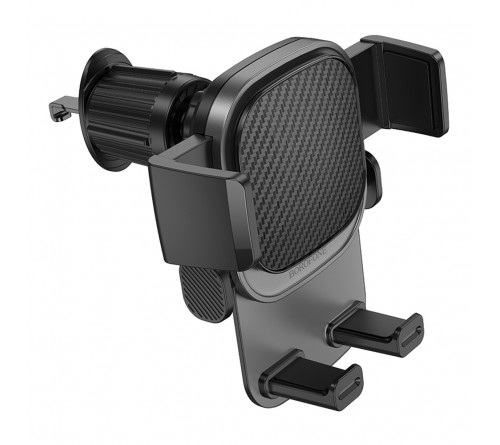 Автодержатель Borofone BH120 Delightful для смартфона, на воздуховод, пластик, силикон, Black