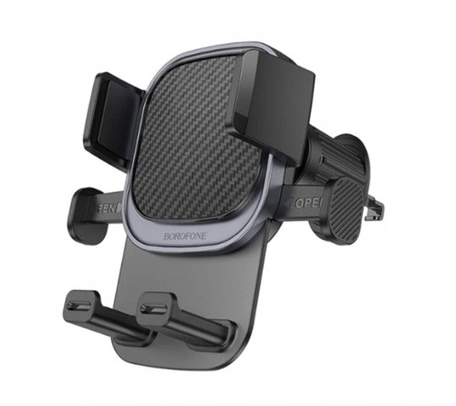 Автодержатель Borofone BH120 Delightful для смартфона, на воздуховод, пластик, силикон, Black