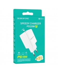 Сетевое Зарядное Устройство 220V- 1*Type-C выход   Borofone BA  81A  3.0A W..