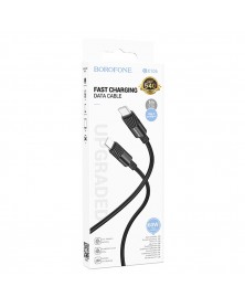 Кабель  Type-C - Type-C Borofone BX106 1.0 m,3.0A, Black, коробочка Пластик, PD60W