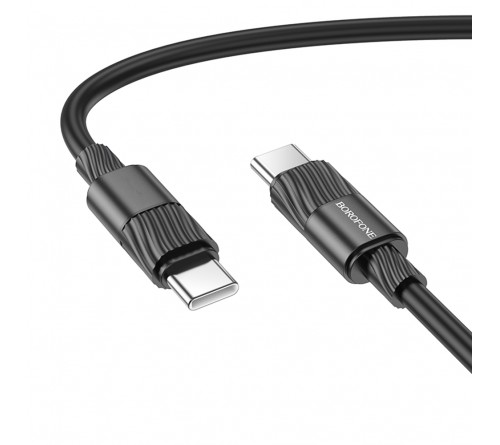Кабель  Type-C - Type-C Borofone BX106 1.0 m,3.0A, Black, коробочка Пластик, PD60W