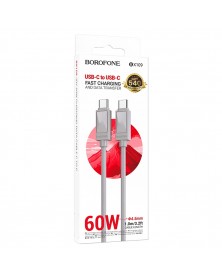 Кабель  Type-C - Type-C Borofone BX109 1.0 m,3.0A, Grey, коробочка Пластик, PD60W