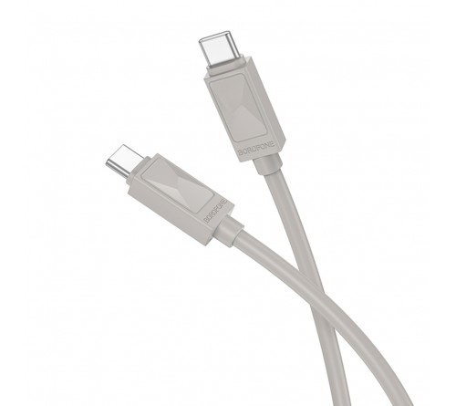 Кабель  Type-C - Type-C Borofone BX109 1.0 m,3.0A, Grey, коробочка Пластик, PD60W