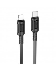Кабель  Type C - 8-pin Borofone BX111 1.0 m,3.0A, Black, коробочка пластик, PD 27W