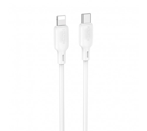 Кабель  Type C - 8-pin Borofone BX113 1.0 m,3.0A, White, коробочка Силикон, PD 27W