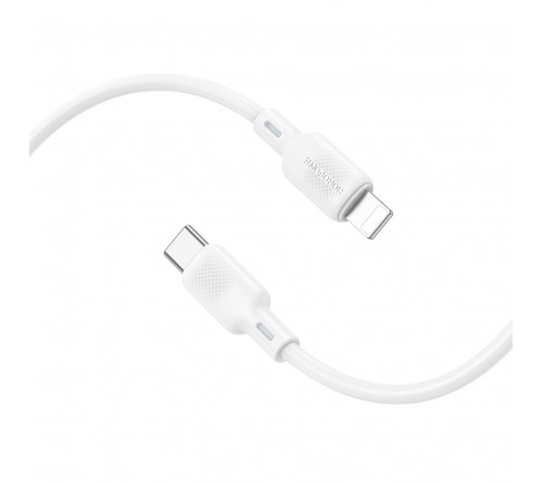 Кабель  Type C - 8-pin Borofone BX113 1.0 m,3.0A, White, коробочка Силикон, PD 27W