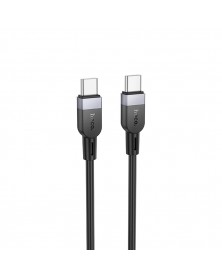 Кабель  Type-C - Type-C Hoco X109 1.0 m, 3.0A, Black, коробочка Силикон PD ..