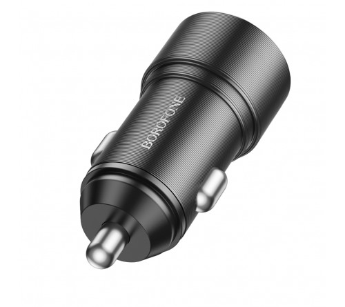 Автомобильное Зарядное Устройство 12V- USB 2*USB выхода Borofone BZ  19B 3.0A,Black 36W