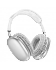 Гарнитура Borofone BO22 Plus            (Полноразмерная)  (    ) Silver  HiFi ДУ Bluetooth v5.4, Беспроводная AUX