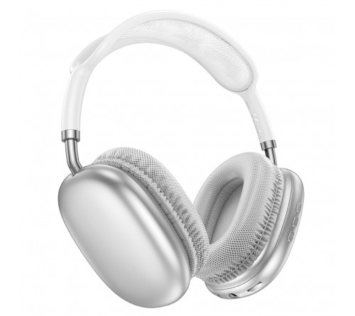Гарнитура Borofone BO22 Plus            (Полноразмерная)  (    ) Silver  HiFi ДУ Bluetooth v5.4, Беспроводная AUX
