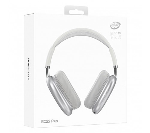 Гарнитура Borofone BO22 Plus            (Полноразмерная)  (    ) Silver  HiFi ДУ Bluetooth v5.4, Беспроводная AUX