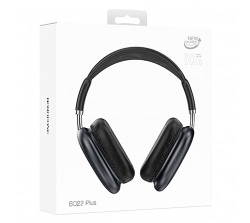 Гарнитура Borofone BO22 Plus            (Полноразмерная)  (    ) Grey  HiFi ДУ Bluetooth v5.4, Беспроводная AUX