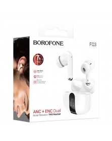 Гарнитура Borofone FQ   3 TWS         (Вакуумная)             (    ) White   HiFi ДУ Bluetooth v5.4,Беспроводная