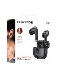 Гарнитура Borofone FQ   3 TWS         (Вакуумная)             (    ) Black   HiFi ДУ Bluetooth v5.4,Беспроводная