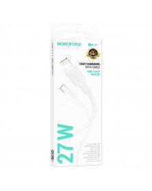 Кабель  Type C - 8-pin Borofone BX111 1.0 m,3.0A, White, коробочка пластик, PD 27W