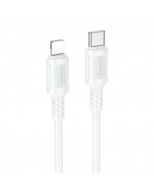 Кабель  Type C - 8-pin Borofone BX111 1.0 m,3.0A, White, коробочка пластик, PD 27W