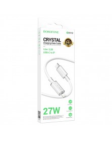 Кабель  Type C - 8-pin Borofone BX112 1.0 m,3.0A, White, коробочка пластик, PD 27W