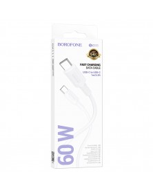 Кабель  Type-C - Type-C Borofone BX111 1.0 m,3.0A, White, коробочка Пластик, PD60W
