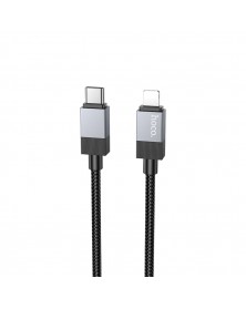Кабель  Type C - 8-pin Hoco X110 1.0 m,3.0A, Black, коробочка Нейлон PD 27W