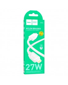 Кабель  Type C - 8-pin Hoco X113 1.0 m,3.0A, White, коробочка Нейлон PD 27W