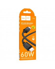 Кабель  Type-C - Type-C Hoco X113 1.0 m, 3.0A, Black, коробочка Нейлон PD 60W