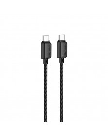 Кабель  Type-C - Type-C Hoco X113 1.0 m, 3.0A, Black, коробочка Нейлон PD 60W